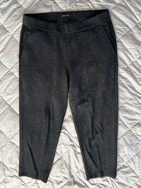 Eileen Fisher Women’s Dark Charcoal Knit Pull-On Textured Pants